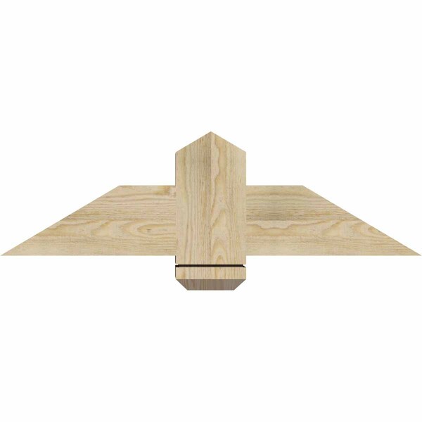 Ekena Millwork Eugene Rough Sawn Timber Gable Bracket, Douglas Fir, 36"W x 10"H x 6"D x 6"F, 7/12 Pitch GBW036X10X0606EUG00RDF - main